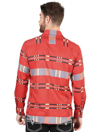 El General - Casual Long Sleeve Shirt - Red 44601