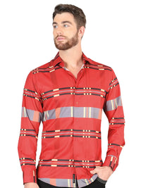 El General - Casual Long Sleeve Shirt - Red 44601