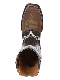 El General Rodeo Boot–Crazy Brown/Dark Brown with Embroidery 34311 - OriginalWestern.com