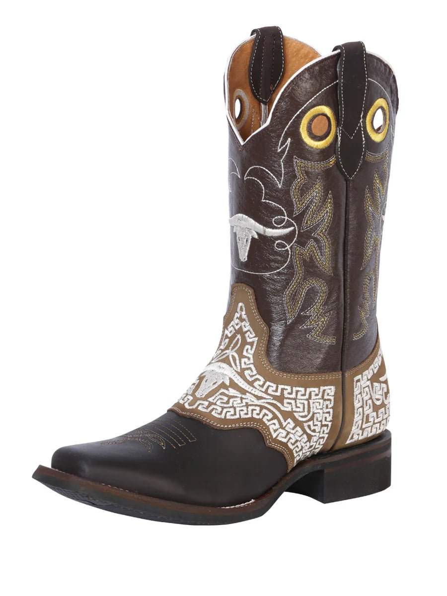 El General Rodeo Boot–Crazy Dark Brown with Embroidery 33309 - OriginalWestern.com