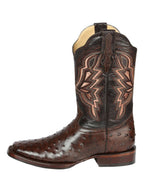 El General Rodeo Boot–Imit Avestruz–Brown 44665 - OriginalWestern.com