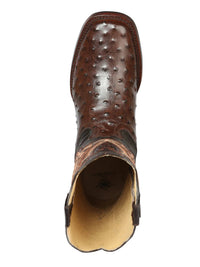 El General Rodeo Boot–Imit Avestruz–Brown 44665 - OriginalWestern.com