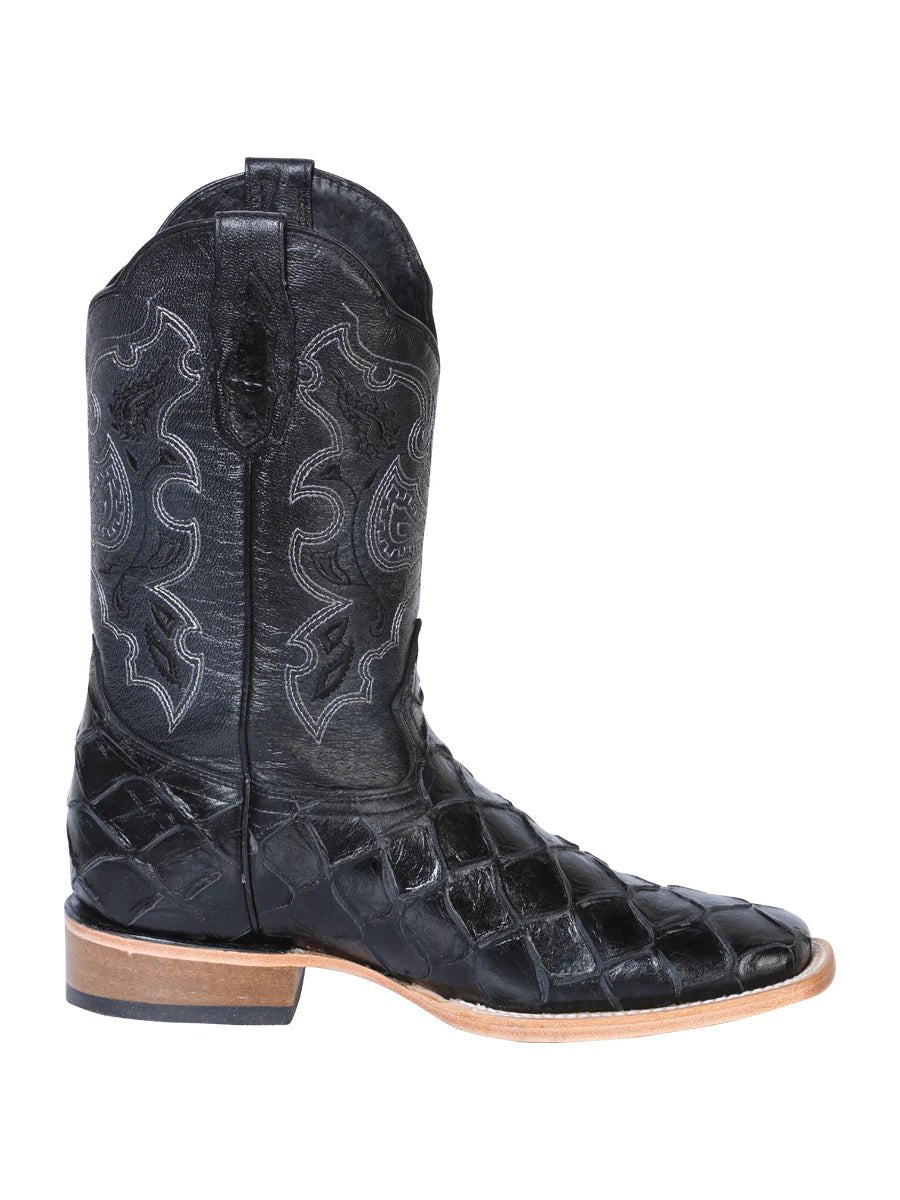 El General Rodeo Boot–Imitation Pirarucu–Black 41792 - OriginalWestern.com