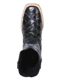 El General Rodeo Boot–Imitation Pirarucu–Black 41792 - OriginalWestern.com