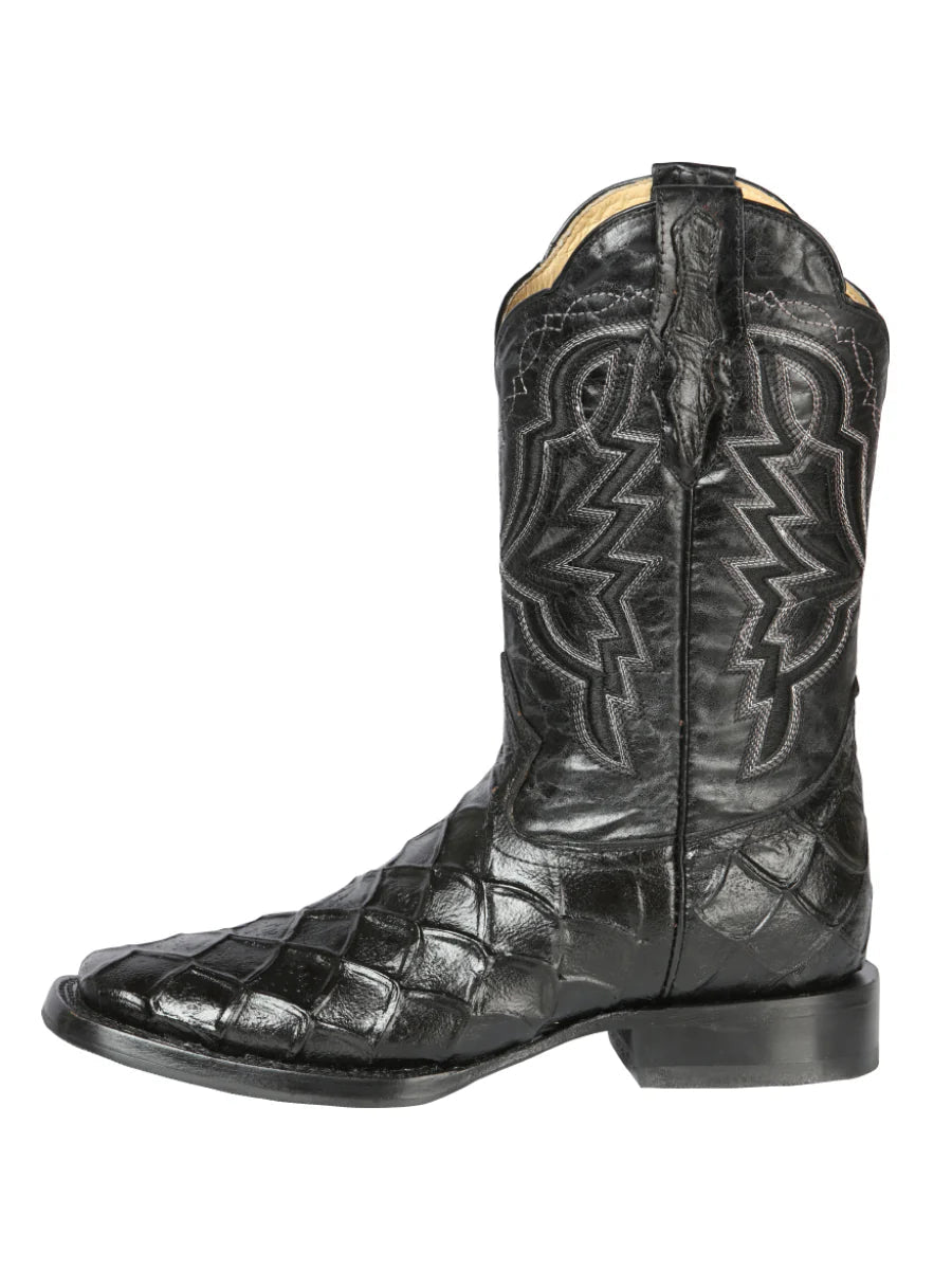 El General Rodeo Boot–Imitation Pirarucu–Black 44663 - OriginalWestern.com