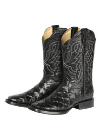 El General Rodeo Boot–Imitation Pirarucu–Black 44663 - OriginalWestern.com