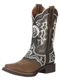 El General Rodeo Boot–Nobuck Dark Brown with Embroidery 51117 - OriginalWestern.com
