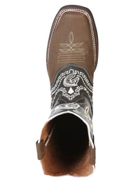 El General Rodeo Boot–Nobuck Dark Brown with Embroidery 51117 - OriginalWestern.com