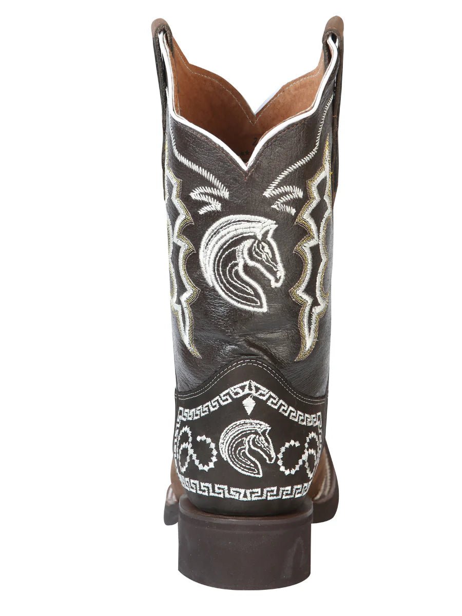 El General Rodeo Boot–Nobuck Dark Brown with Embroidery 51117 - OriginalWestern.com