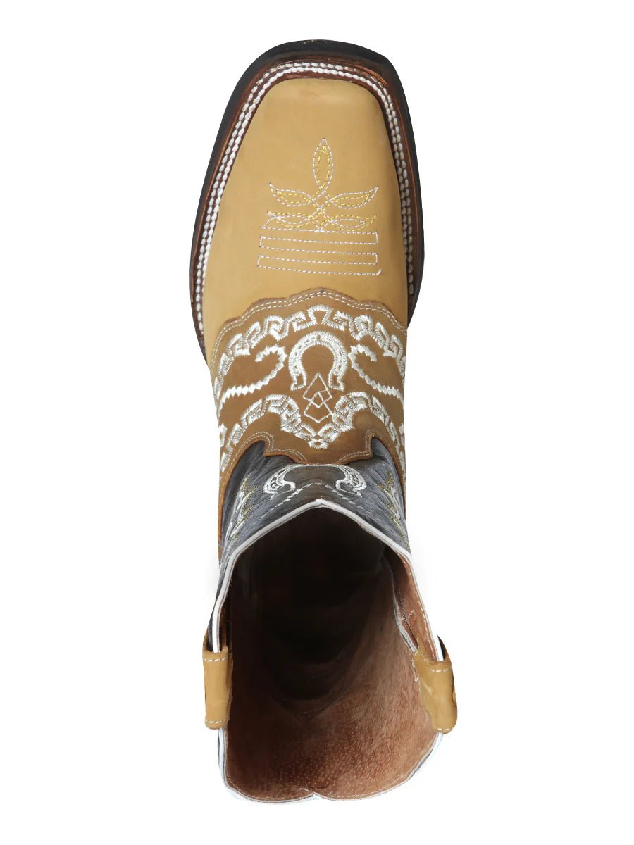 El General Rodeo Boot–Nobuck Honey with Embroidery 51111 - OriginalWestern.com