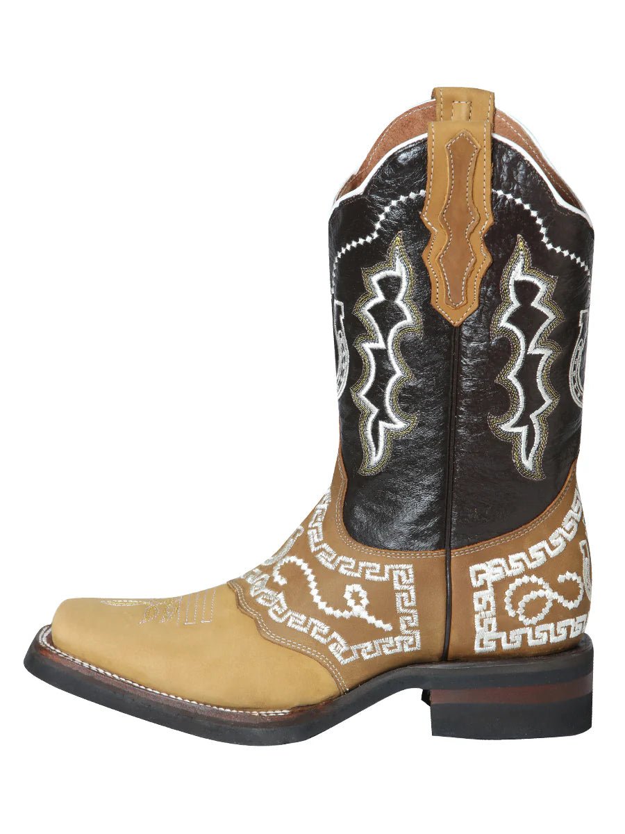 El General Rodeo Boot–Nobuck Honey with Embroidery 51111 - OriginalWestern.com