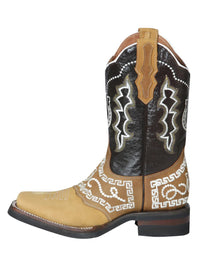 El General Rodeo Boot–Nobuck Honey with Embroidery 51111 - OriginalWestern.com