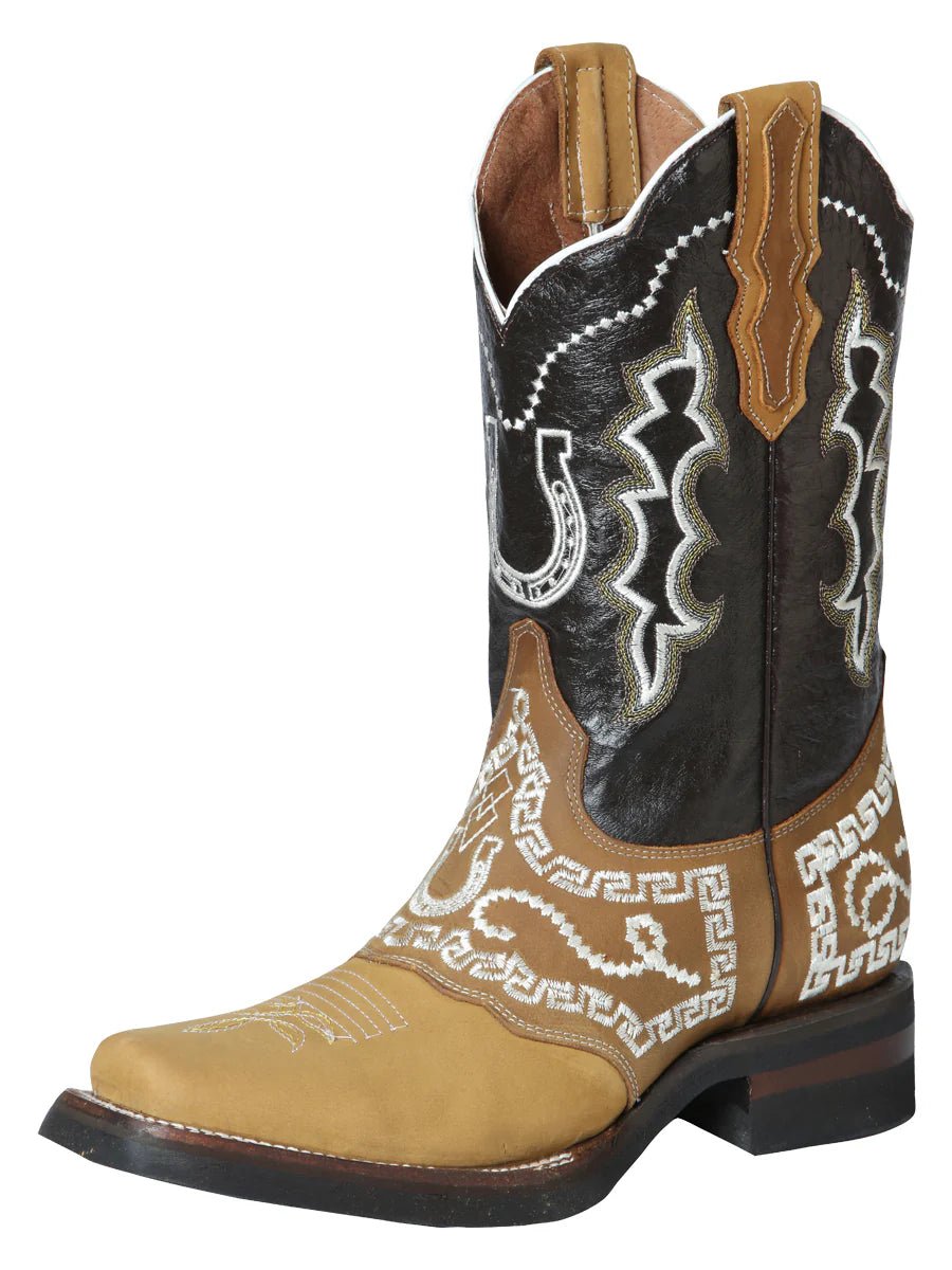El General Rodeo Boot–Nobuck Honey with Embroidery 51111 - OriginalWestern.com