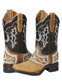El General Rodeo Boot–Nobuck Honey with Embroidery 51111 - OriginalWestern.com