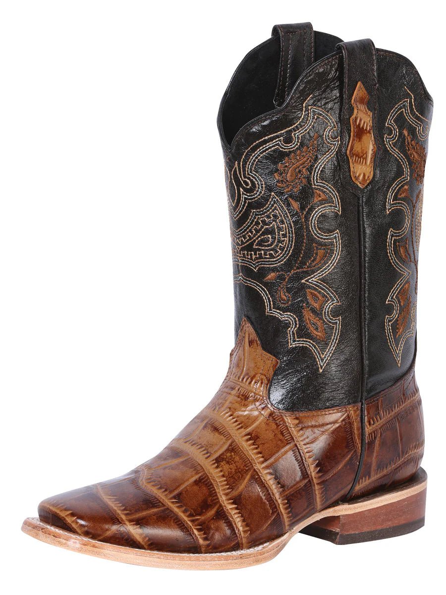 El General Rodeo Boot–Printed Caiman Light Brown 41794 - OriginalWestern.com