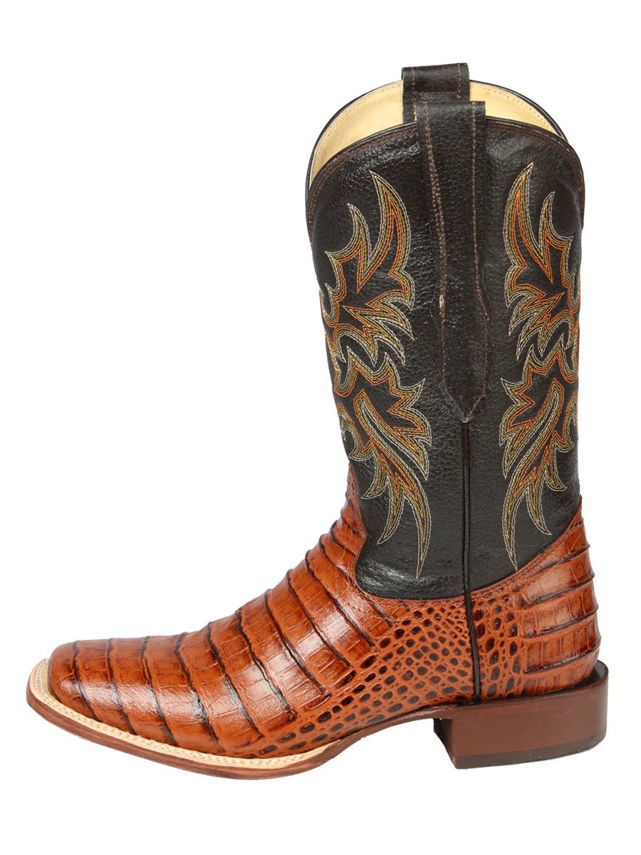 El General Rodeo–Printed Alligartor Leather Boots–Cognac 44939 - OriginalWestern.com