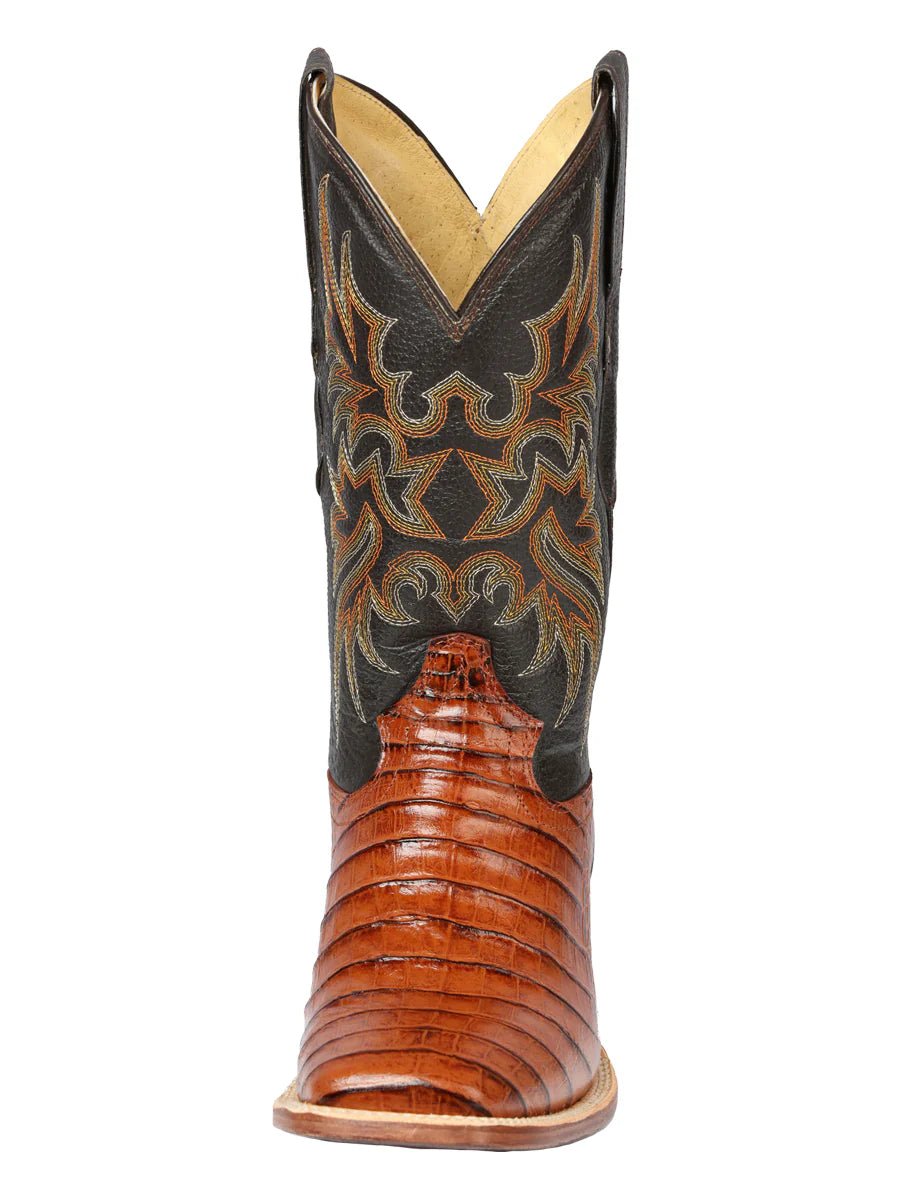 El General Rodeo–Printed Alligartor Leather Boots–Cognac 44939 - OriginalWestern.com