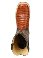 El General Rodeo–Printed Alligartor Leather Boots–Cognac 44939 - OriginalWestern.com