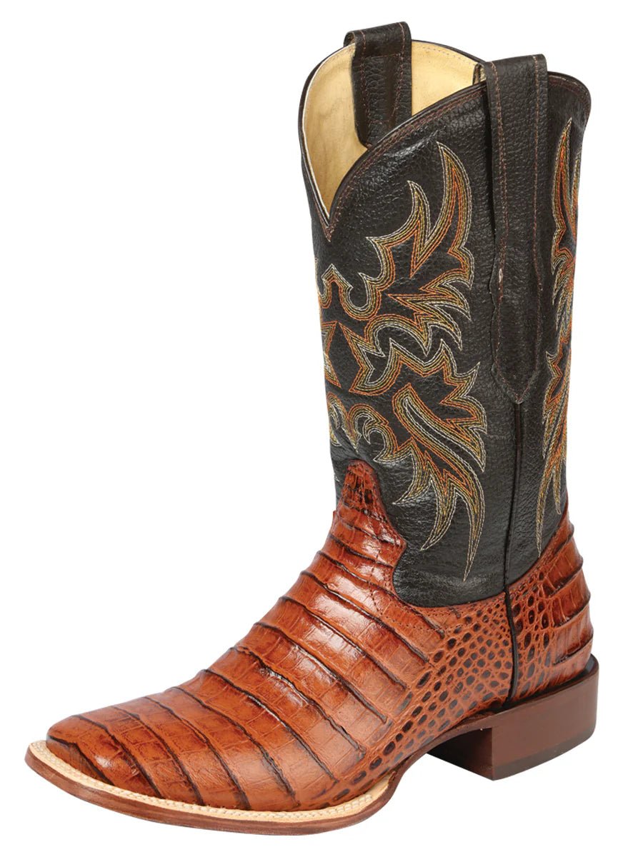 El General Rodeo–Printed Alligartor Leather Boots–Cognac 44939 - OriginalWestern.com