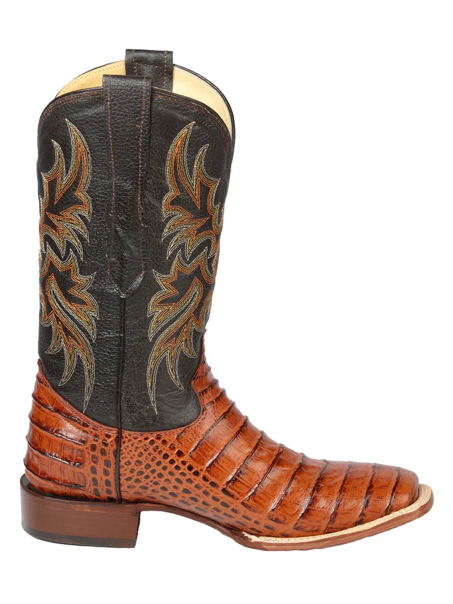 El General Rodeo–Printed Alligartor Leather Boots–Cognac 44939 - OriginalWestern.com