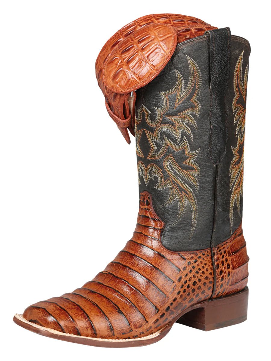 El General Rodeo–Printed Alligartor Leather Boots–Cognac 44939 - OriginalWestern.com