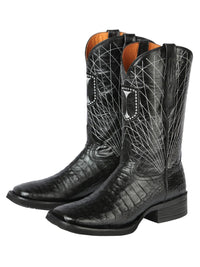 El General Rodeo–Printed Alligator Leather Boots–Black 44671 - OriginalWestern.com