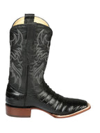 El General Rodeo–Printed Alligator Leather Boots–Black 44938 - OriginalWestern.com