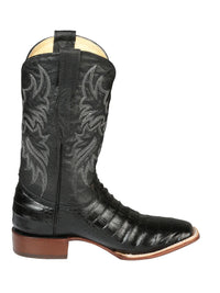 El General Rodeo–Printed Alligator Leather Boots–Black 44938 - OriginalWestern.com