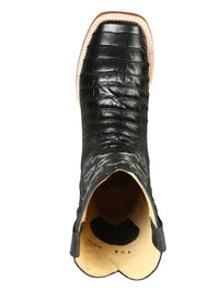 El General Rodeo–Printed Alligator Leather Boots–Black 44938 - OriginalWestern.com