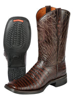 El General Rodeo–Printed Alligator Leather Boots–Brown 44672 - OriginalWestern.com