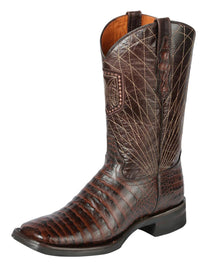 El General Rodeo–Printed Alligator Leather Boots–Brown 44672 - OriginalWestern.com