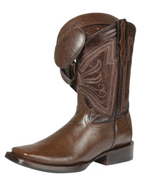El General Rodeo–Printed Lizard Leather Boots–Brown 44674 - OriginalWestern.com