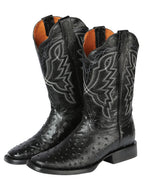 El General Rodeo–Printed Osther Skin Boot–Black 44673 - OriginalWestern.com
