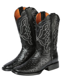 El General Rodeo–Printed Osther Skin Boot–Black 44673 - OriginalWestern.com