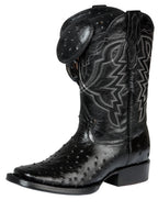 El General Rodeo–Printed Osther Skin Boot–Black 44673 - OriginalWestern.com