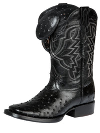 El General Rodeo–Printed Osther Skin Boot–Black 44673 - OriginalWestern.com