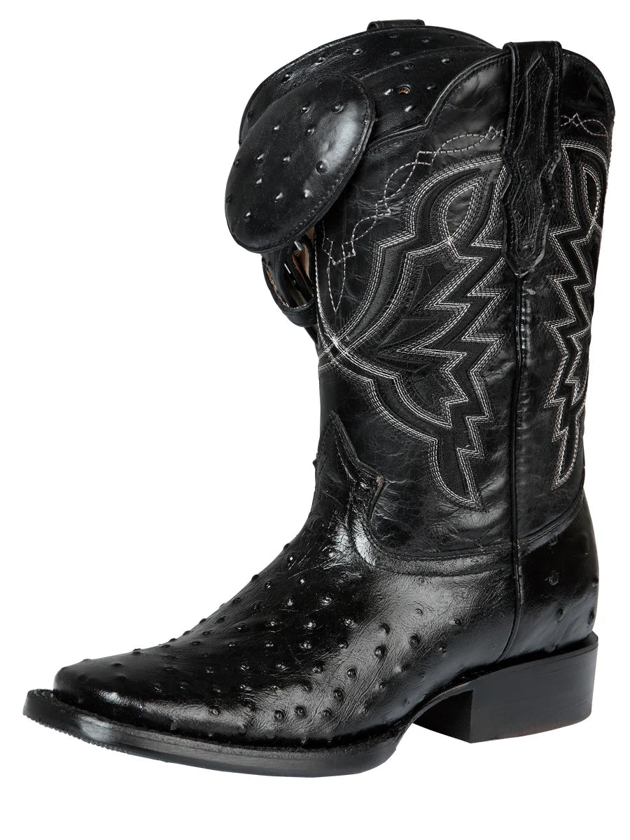 El General Rodeo–Printed Osther Skin Boot–Black 44673 - OriginalWestern.com