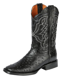 El General Rodeo–Printed Osther Skin Boot–Black 44673 - OriginalWestern.com