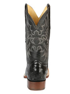 El General Rodeo–Printed Ostrich Leather Boots–Black 44935 - OriginalWestern.com