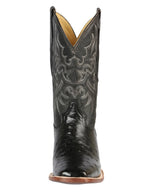 El General Rodeo–Printed Ostrich Leather Boots–Black 44935 - OriginalWestern.com