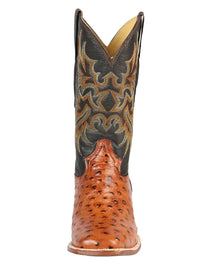 El General Rodeo–Printed Ostrich Leather Boots–Cognac 44936 - OriginalWestern.com
