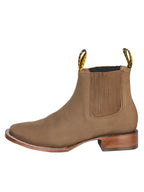 El General Square Toe Ankle Boot–Nobuck Brown 126192 - OriginalWestern.com