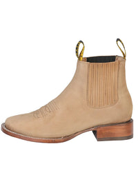 El General Square Toe Ankle Boot – Nobuck Sand 126191 - OriginalWestern.com