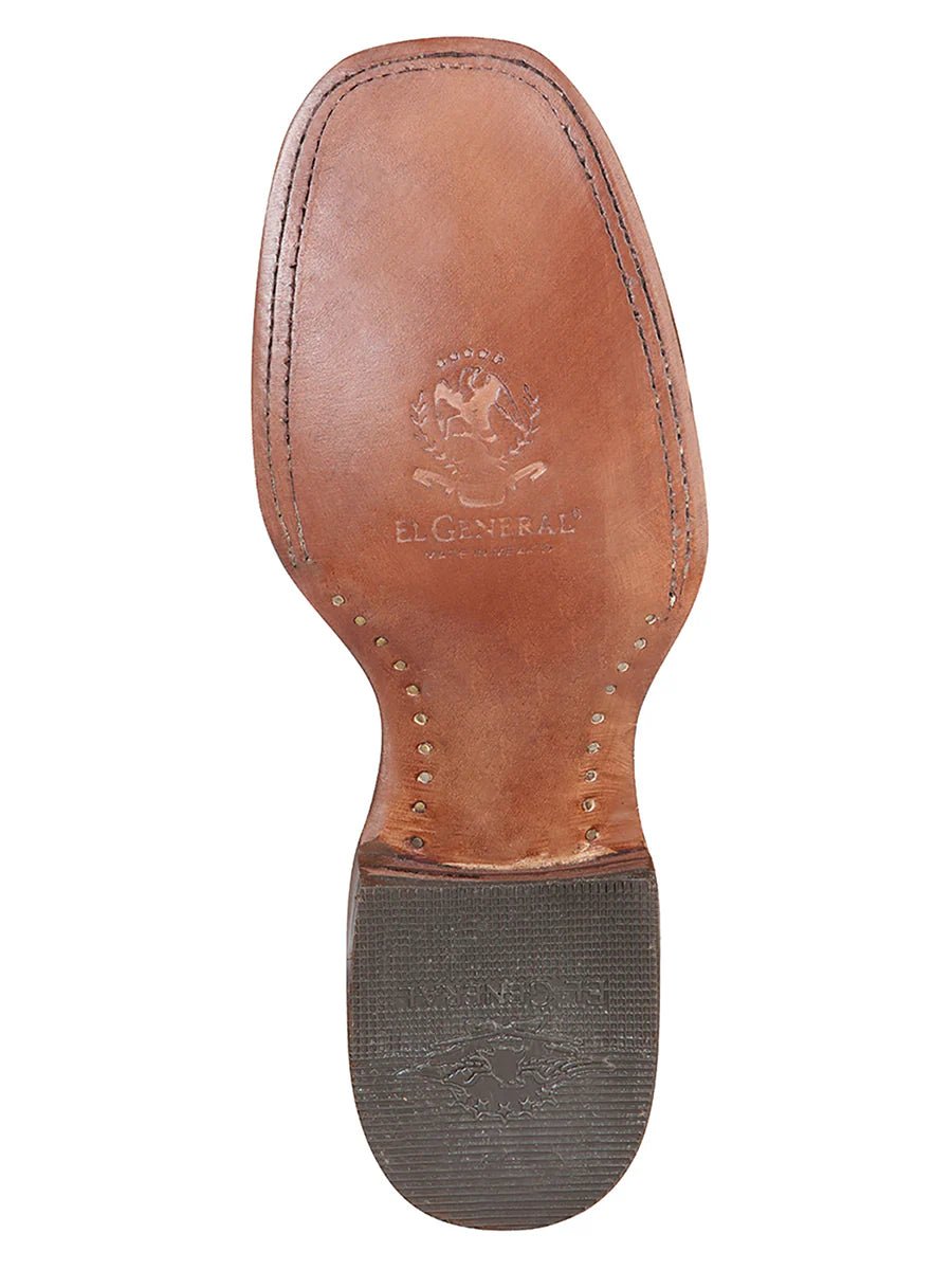 El General Square Toe Ankle Boot–Nubuck Brown 126198 - OriginalWestern.com