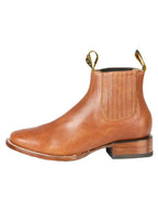 El General Square Toe Ankle Boot–Tejas Ocre 126605 - OriginalWestern.com