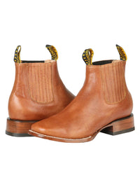 El General Square Toe Ankle Boot–Tejas Ocre 126605 - OriginalWestern.com