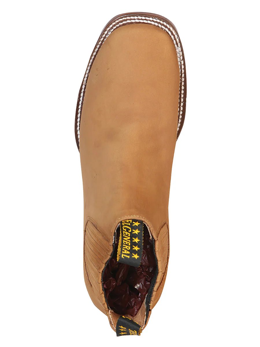 El General Square Toe Ankle Boot–Vintage Gold 126193 - OriginalWestern.com