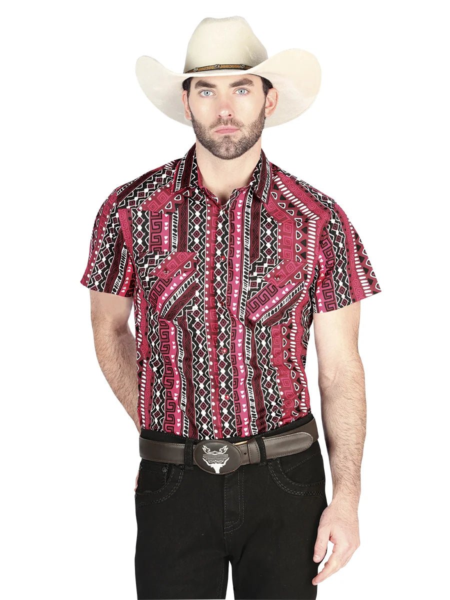 El General Western Shirt - Burgundy 44456 - OriginalWestern.com