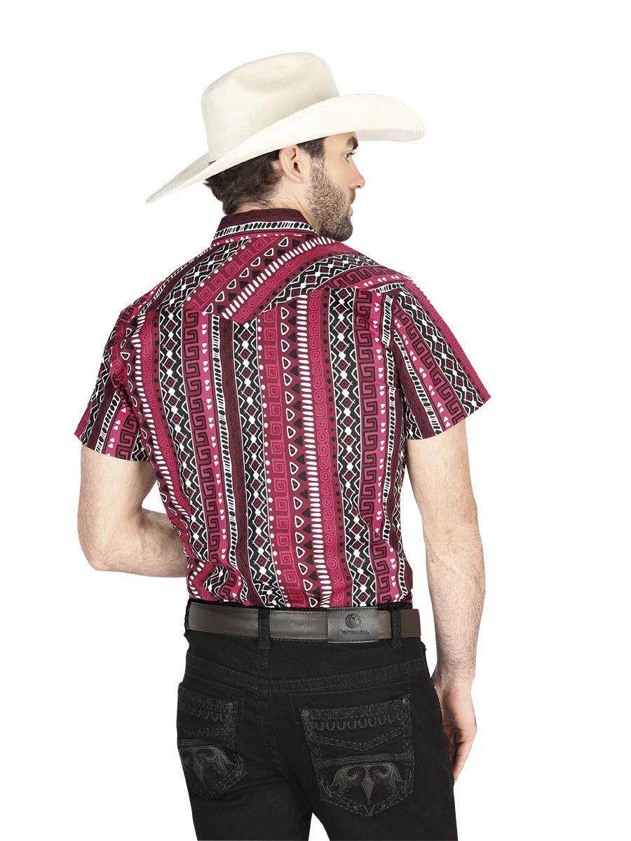 El General Western Shirt - Burgundy 44456 - OriginalWestern.com