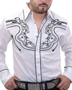 El General - Western Shirt WD Boots 818 White/Black WD-11-913 - OriginalWestern.com